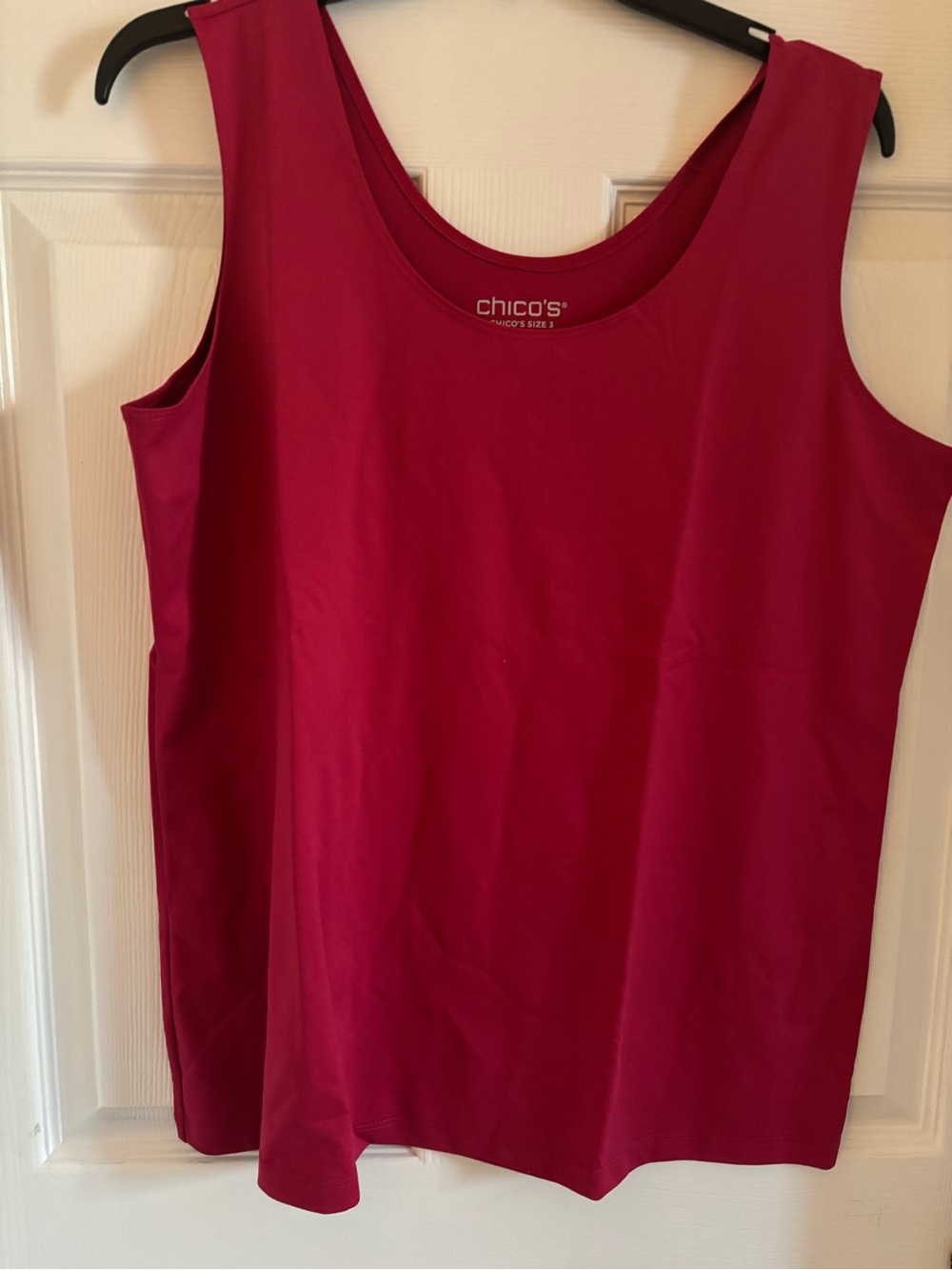 New Chico’s Raspberry Microfiber Tank Size  3 (16/18-XL) - Picture 2 of 7